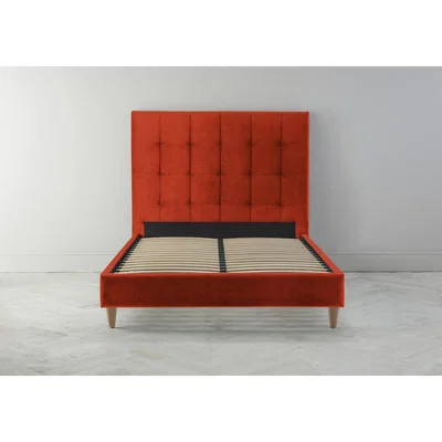 Perch and Parrow Hopper 5' King Bed Frame in Marmalade Orange