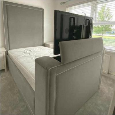 The Range Loxie Plush TV Bed Frame - Grey / King