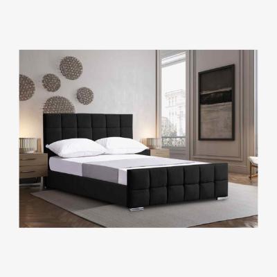 The Range Milada Upholstered Plush Velvet Bed Frame - Black / King Size