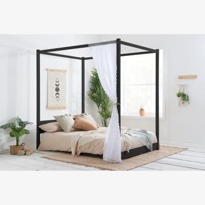The Range Darwin Four Poster King Bed - Black