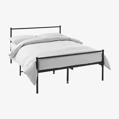 The Range King Size Minimalist Metal Frame Bed - Black