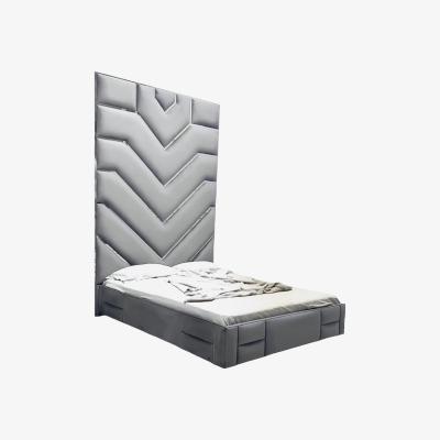 The Range Sergio V Bezel Bed Velvet  - Silver  / King