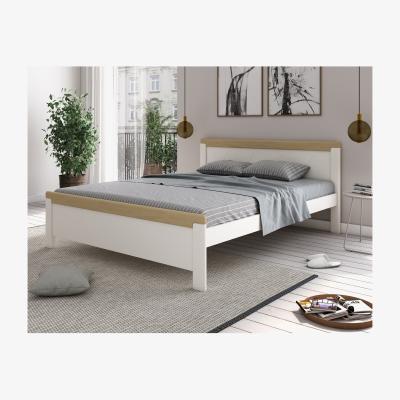 The Range Carita Solid Wood Bed White Oak Kingsize - White