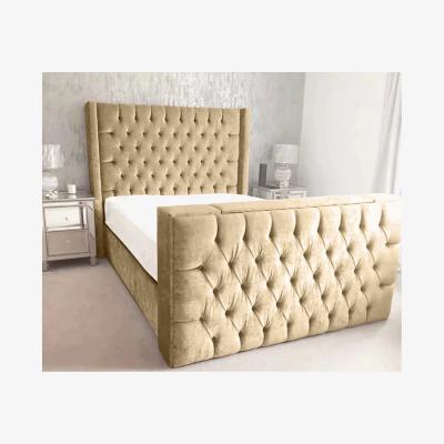 The Range Lokie Plush TV Bed Frame - Beige / King