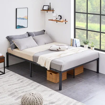 The Range Metal Platform Bed Frame - Black / King