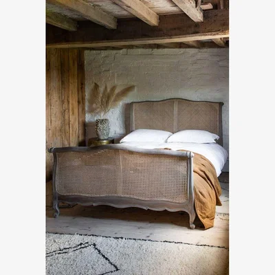 Rockett St George King Size Roll Top Woven Cane Bed