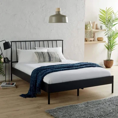 The Range Odessa Metal Bed Frame - Black / King