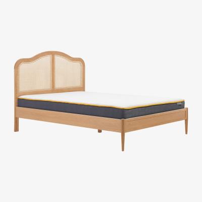 The Range Leonie King Rattan Bed - Oak