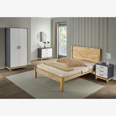 The Range Barton 5' King Bed - Waxed Pine