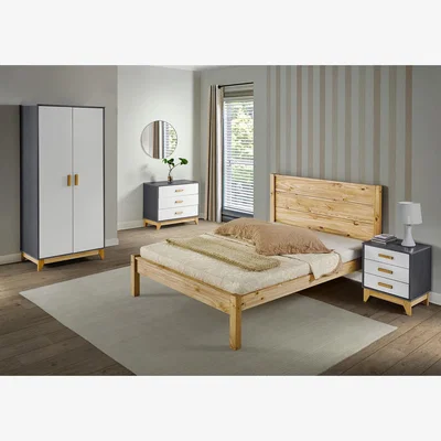 The Range Barton 5' King Bed - Waxed Pine