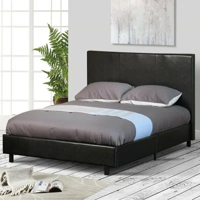 The Range Black Faux Leather Bed Frame  - King