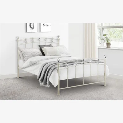 The Range Crystal Finial Metal Bed Frame - Metal / King