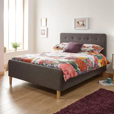 The Range Ashbourne Ottoman Bedframe - Grey / King