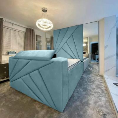 The Range Tina Plush TV Bed Frame - Duck Egg / King