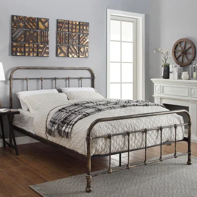 The Range Burford Vintage Victorian Style Metal Bed Frame - Bronze / 28g