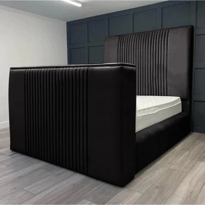 The Range Emri Plush TV Bed Frame - Black / King