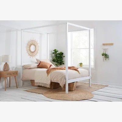 The Range Mercia Four Poster King Bed - White