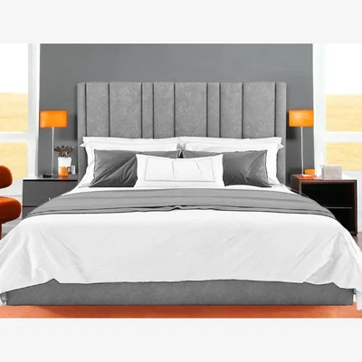 The Range Viola Line Bed  - Silver  / King