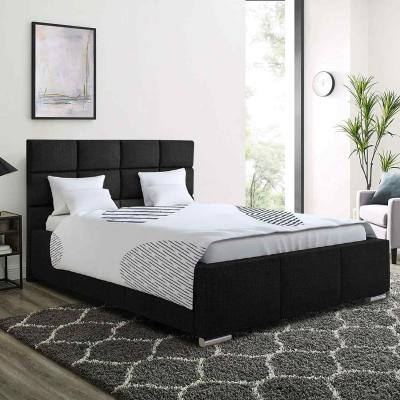 The Range Giorgia Upholstered Plush Velvet Bed Frame - Black / King Size