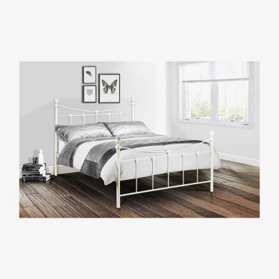 The Range Rebecca White Bed Frame - Stone White Satin / King
