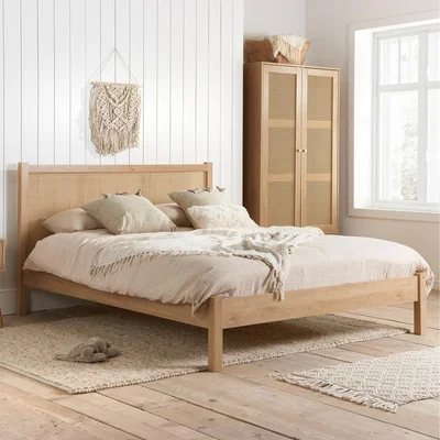 The Range Croxley Rattan Bed Frame - Brown / King