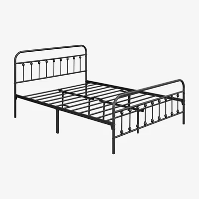 The Range Bed Frame with High Headboard and Footboard - Black / King