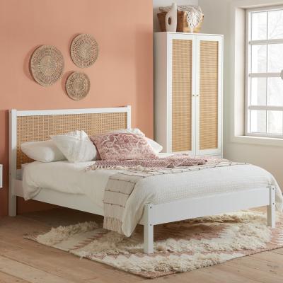 The Range Croxley Rattan Bed Frame - White / King