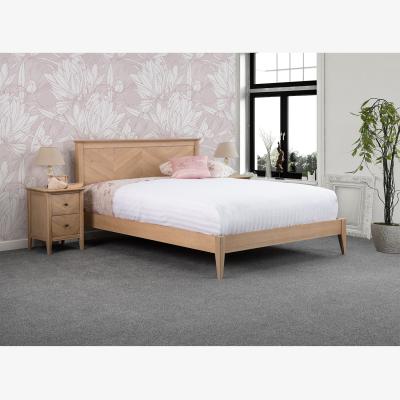 The Range Chevron Oak Bed Frame Kingsize - Oak