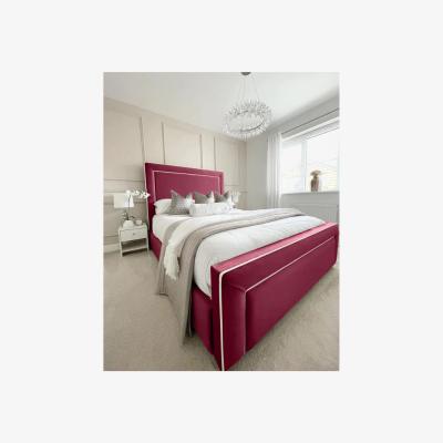 The Range Arring Plush Bed Frame - Maroon / King