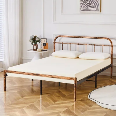 The Range Roswell Brass Bed Frame - Brass / King