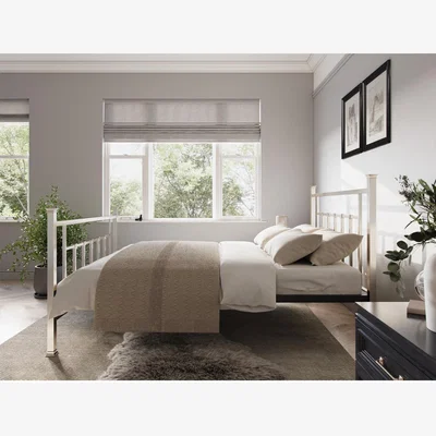 The Range Aether Nickel Metal Bed Frame - Brass / King