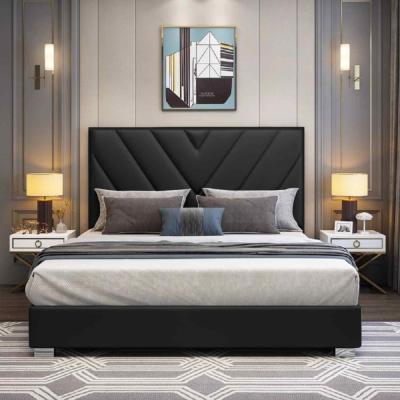 The Range Chloe Upholstered Plush Velvet Bed Frame - Black / King Size