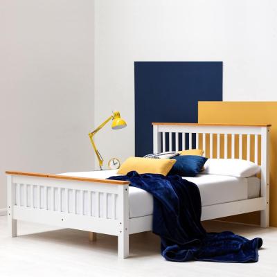 The Range Pickmere White Solid Wooden Pine Bed Frame - White / King