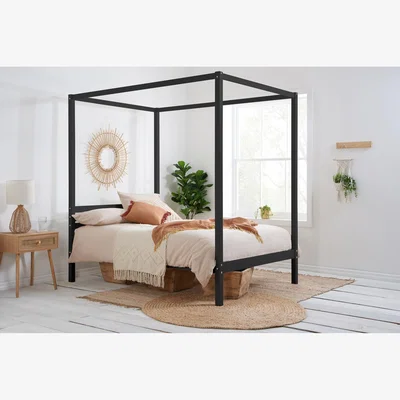The Range Mercia Four Poster King Bed - Black