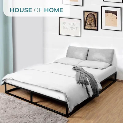 The Range Extra Strong King Platform Bed Frame - Black