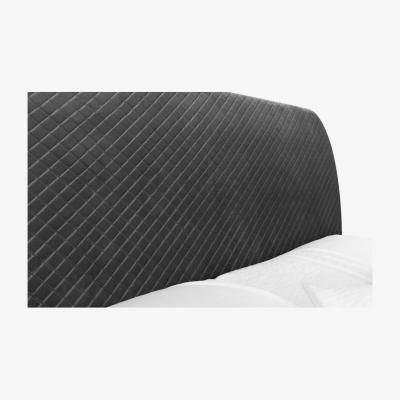 The Range Diamond Premium Quilted Velvet Bed - Grey / King