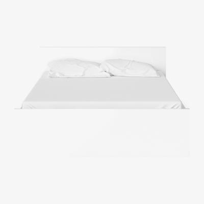 The Range Columbia Euro King Bed  - White High Gloss