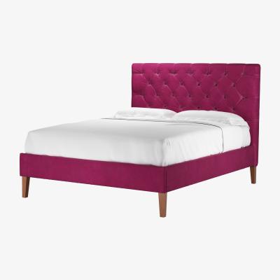 Sofa.com Rosalie 130cm King Bed in Persian Rose Smart Velvet