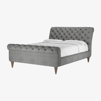 Sofa.com Knightsbridge King Bed in Gull Slubby Cotton - sofa.com