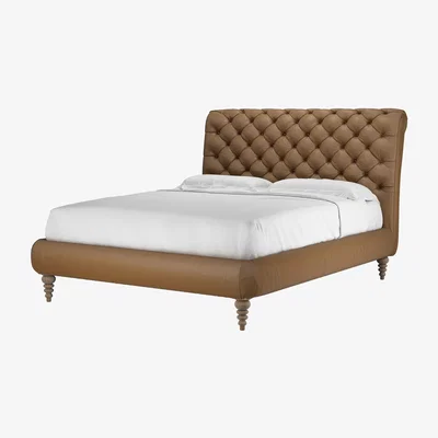 Sofa.com Knightsbridge (No Footboard) King Bed in Spiced Honey Soft Leather - sofa.com