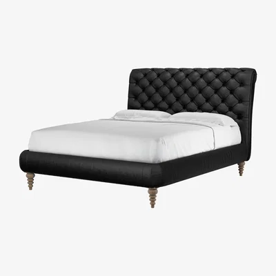 Sofa.com Knightsbridge (No Footboard) King Bed in Smoke Soft Leather - sofa.com