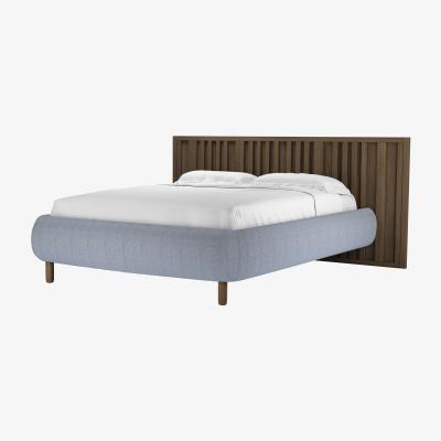 Sofa.com Florence King Bed in Uniform House Herringbone Weave - sofa.com