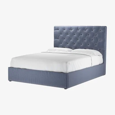 Sofa.com Rosalie 130cm King Ottoman Bed in Sapphire Smart Velvet - sofa.com