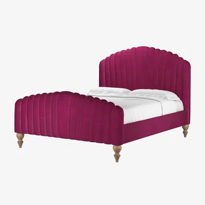 Sofa.com Bella King Bed in Persian Rose Smart Velvet