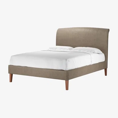 Sofa.com Thea King Bed in Pewter Grain Leather - sofa.com