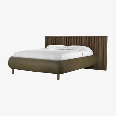 Sofa.com Florence King Bed in Dark Moss Antique Leather - sofa.com