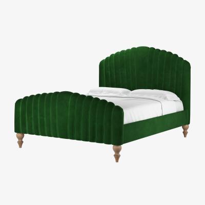 Sofa.com Bella King Bed in Putting Green Aquaclean Clever Velvet