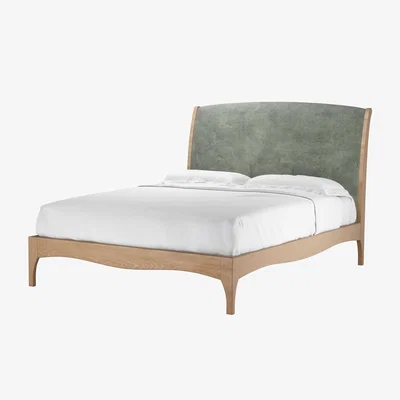 Sofa.com Emilia King Bed in Moonstone Speckled Chenille