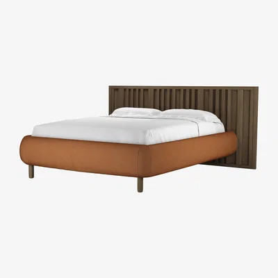 Sofa.com Florence King Bed in Saffron Heathland Weave - sofa.com