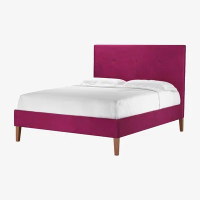 Sofa.com Avery 130cm King Bed in Persian Rose Smart Velvet